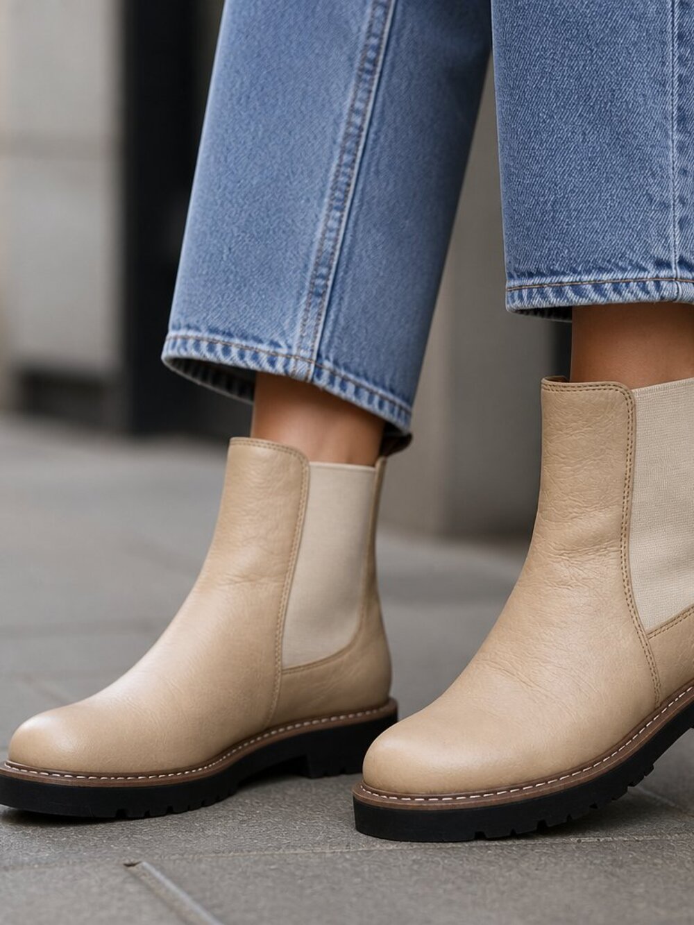 Sam Edelman Size 6M Womens Tan Waterproof Leather Chelsea Boot